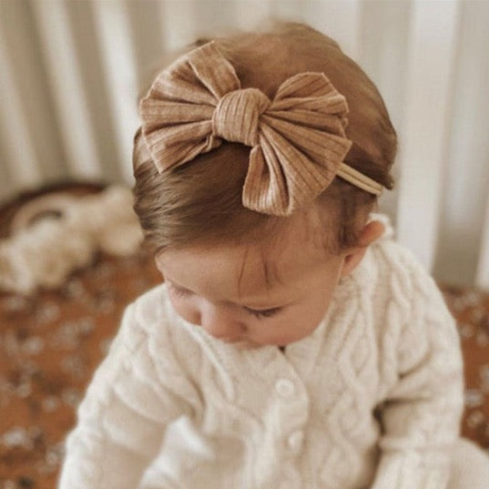 Bowknot Hair Flower Headband - Little Giggles Galore