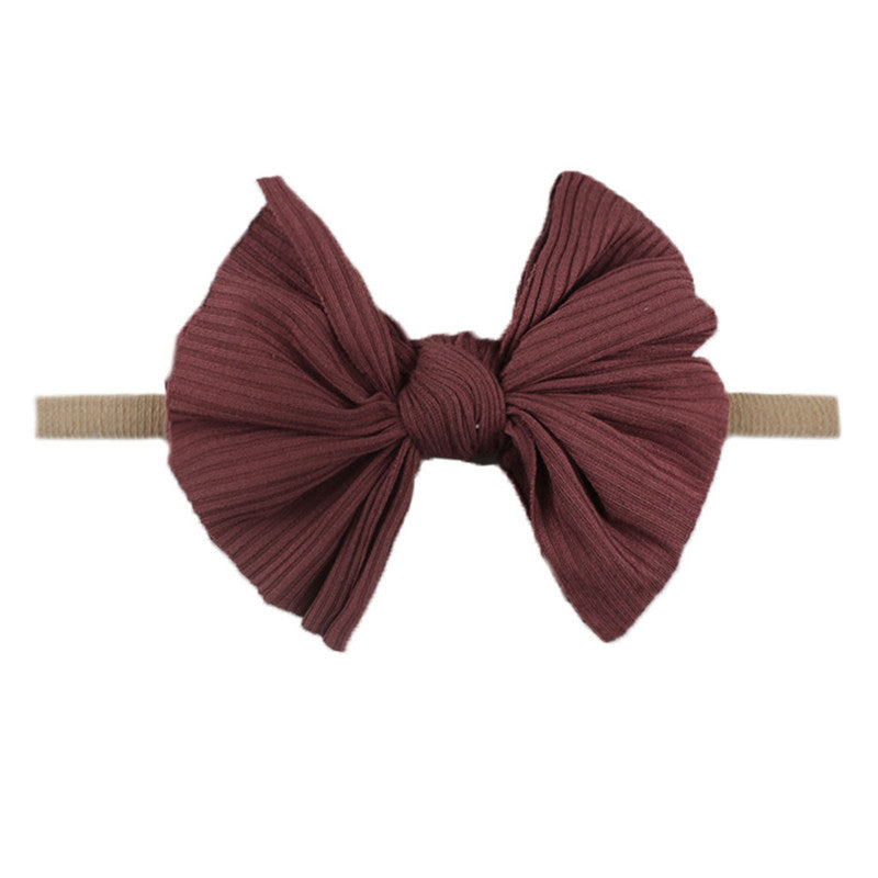 Bowknot Hair Flower Headband - Little Giggles Galore