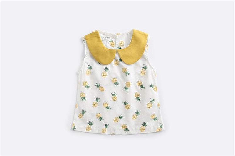 Baby Two-piece Summer Cotton Children's Clothing Baby T-shirt Sleeveless - Little Giggles Galore