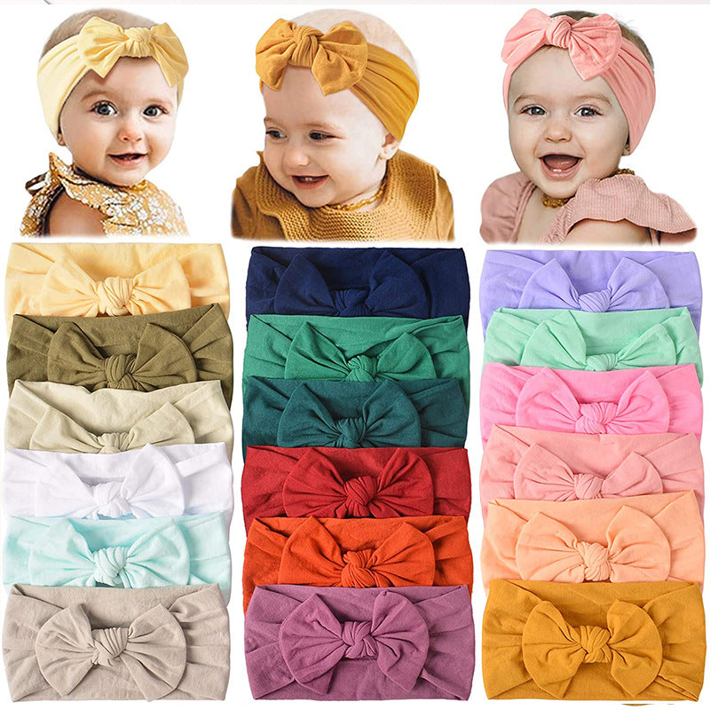 Nylon Bow Headband - Little Giggles Galore