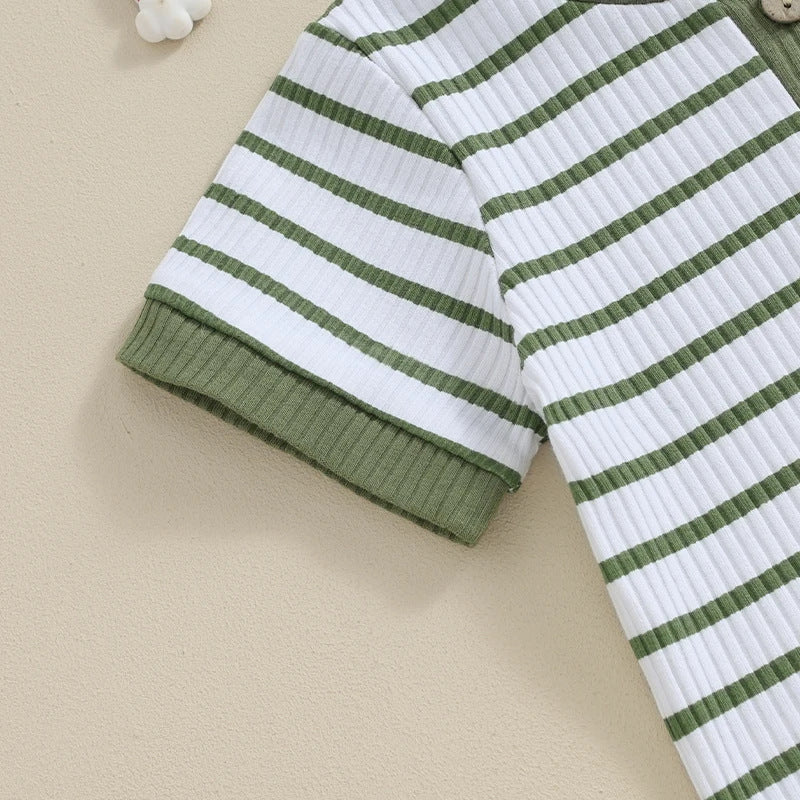 Striped Bodysuit & Short Set - Little Giggles Galore