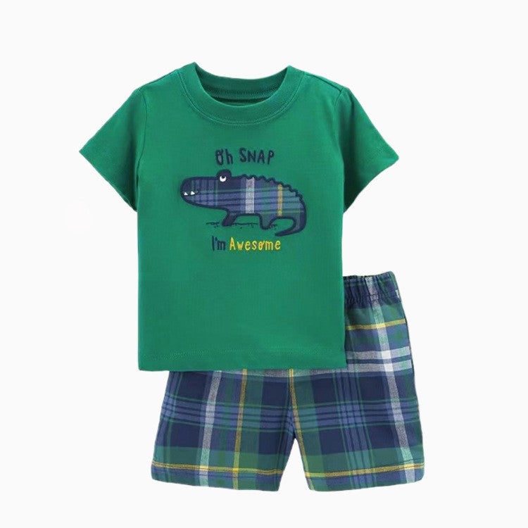 Alligator Shirt & Short 2 Piece Set - Little Giggles Galore