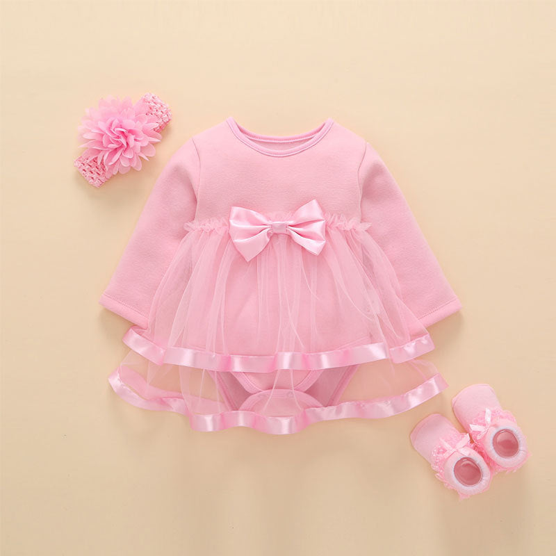 Pink Lace Dress - Little Giggles Galore