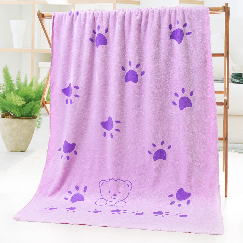 Bear Foot Print Beach Towel - Little Giggles Galore