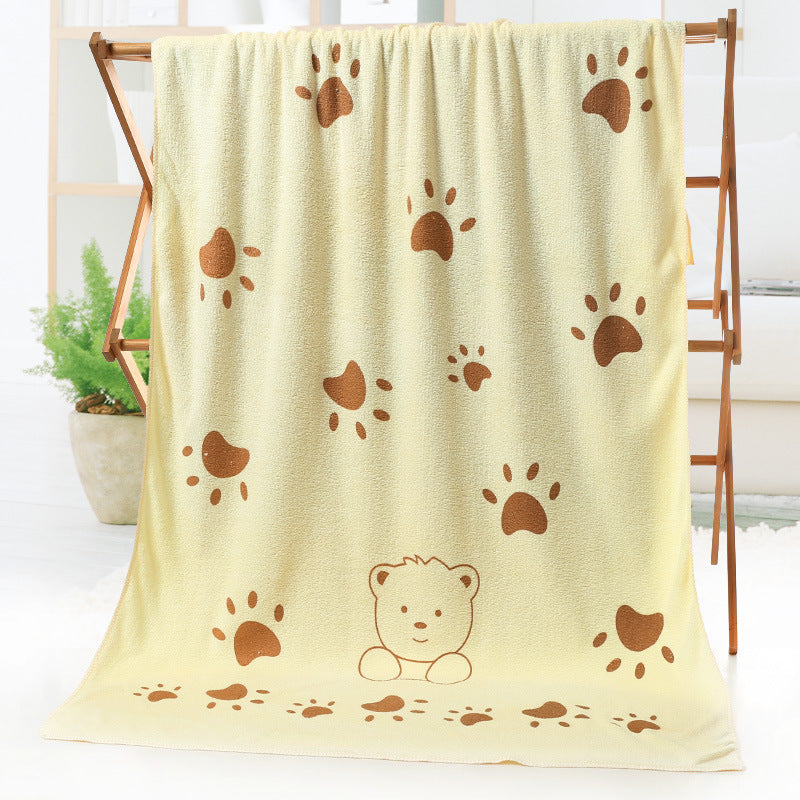 Bear Foot Print Beach Towel - Little Giggles Galore