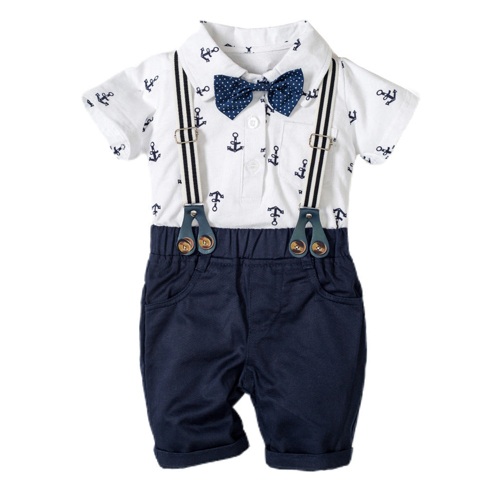 Anchor Short Suit Set - Little Giggles Galore