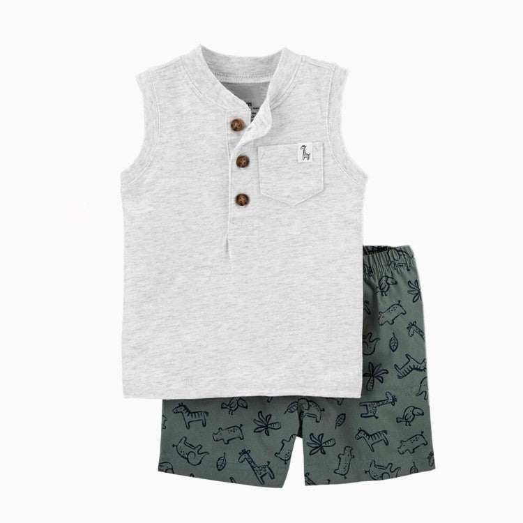 Safari Shirt & Short 2 Piece Set - Little Giggles Galore