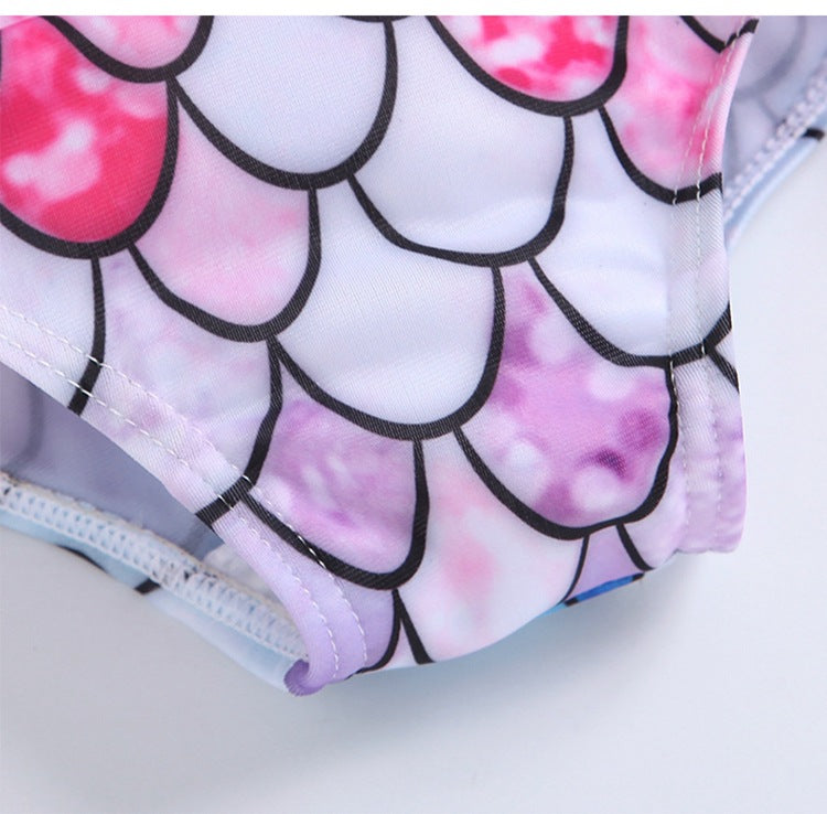 Ruffled Mermaid Swim Suit - Little Giggles Galore