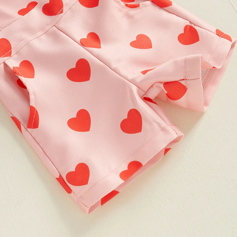 Heart Overalls & Bodysuit Set