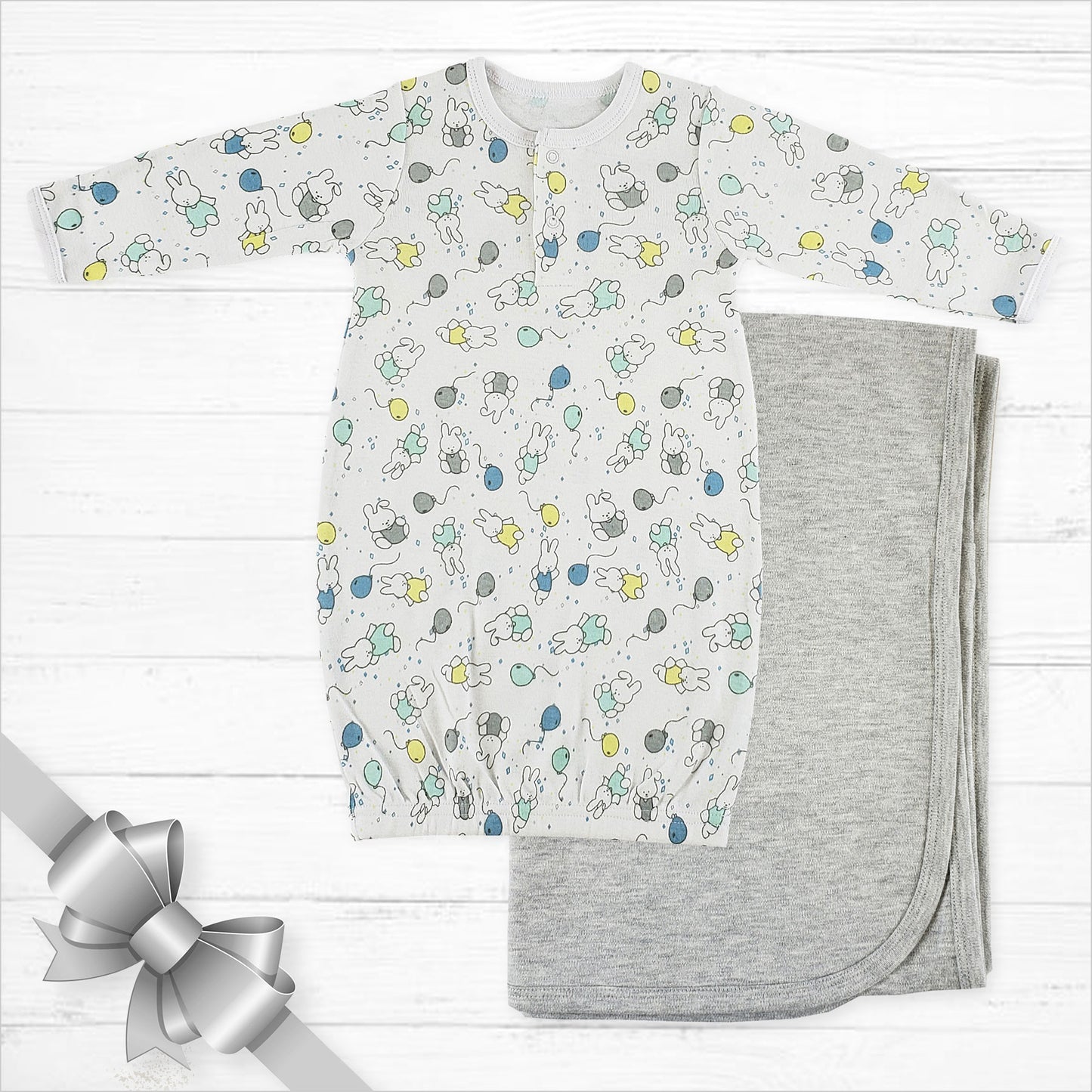Bunny Gown and Blanket Gift Set - Little Giggles Galore