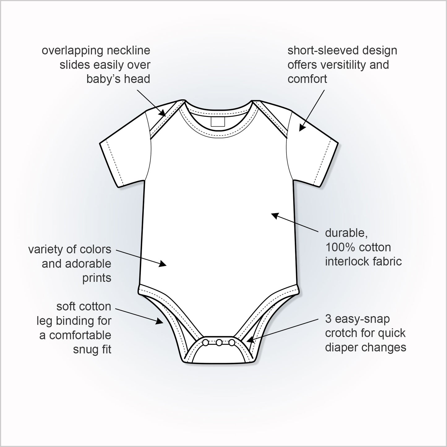 Black Cotton Bodysuit - Little Giggles Galore