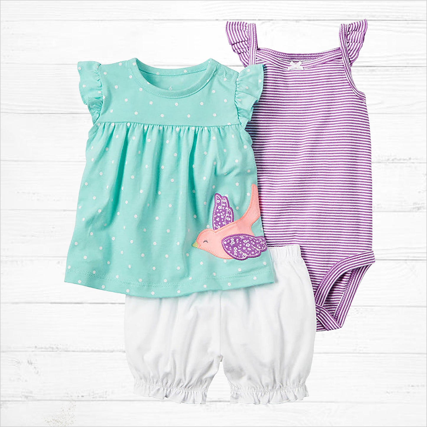 Lil’ Bird Summer Outfit Set - Little Giggles Galore