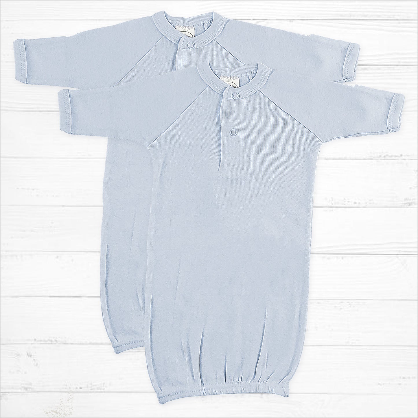 Preemie Blue Sleep Gown Set - Little Giggles Galore