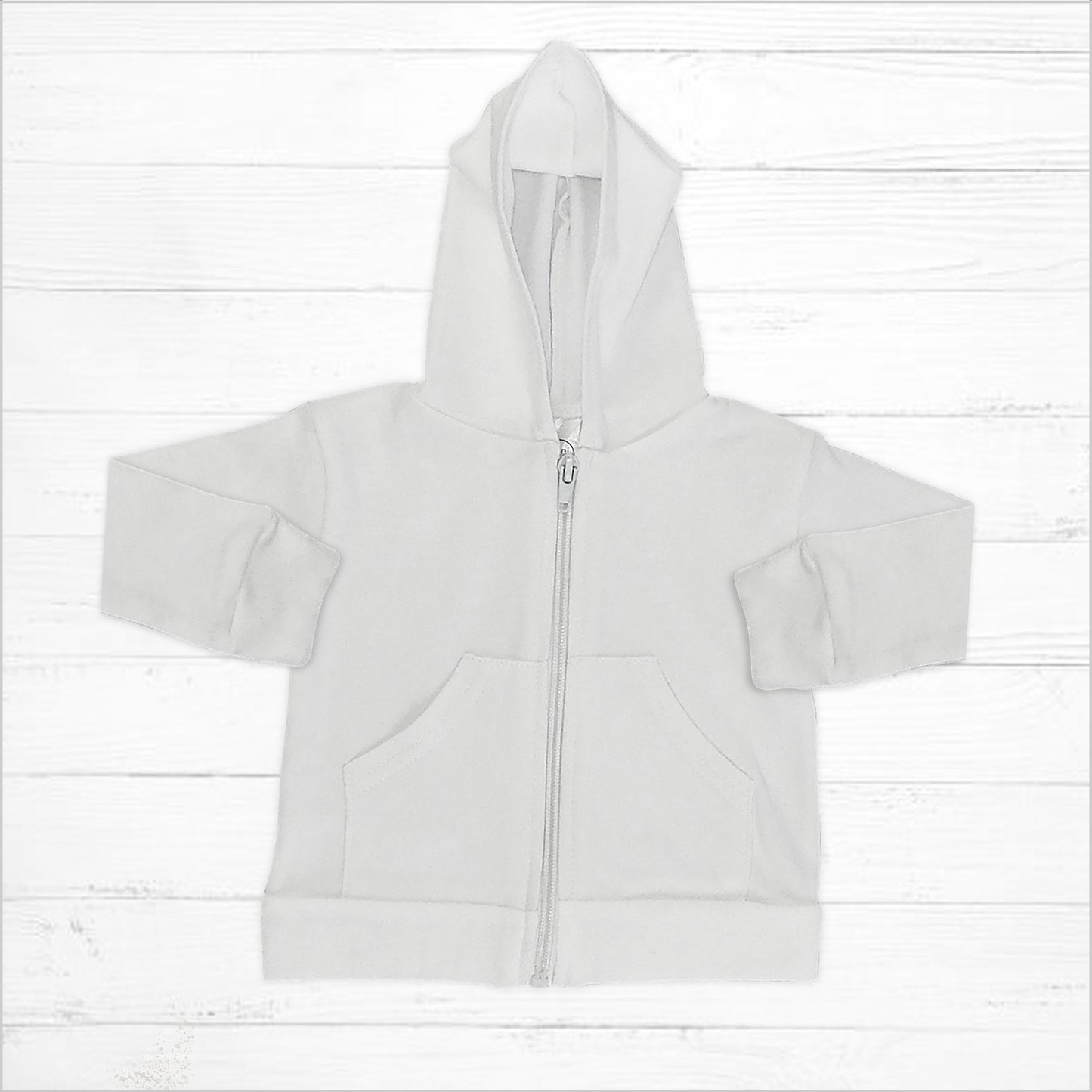 White Hoodie Jacket - Little Giggles Galore