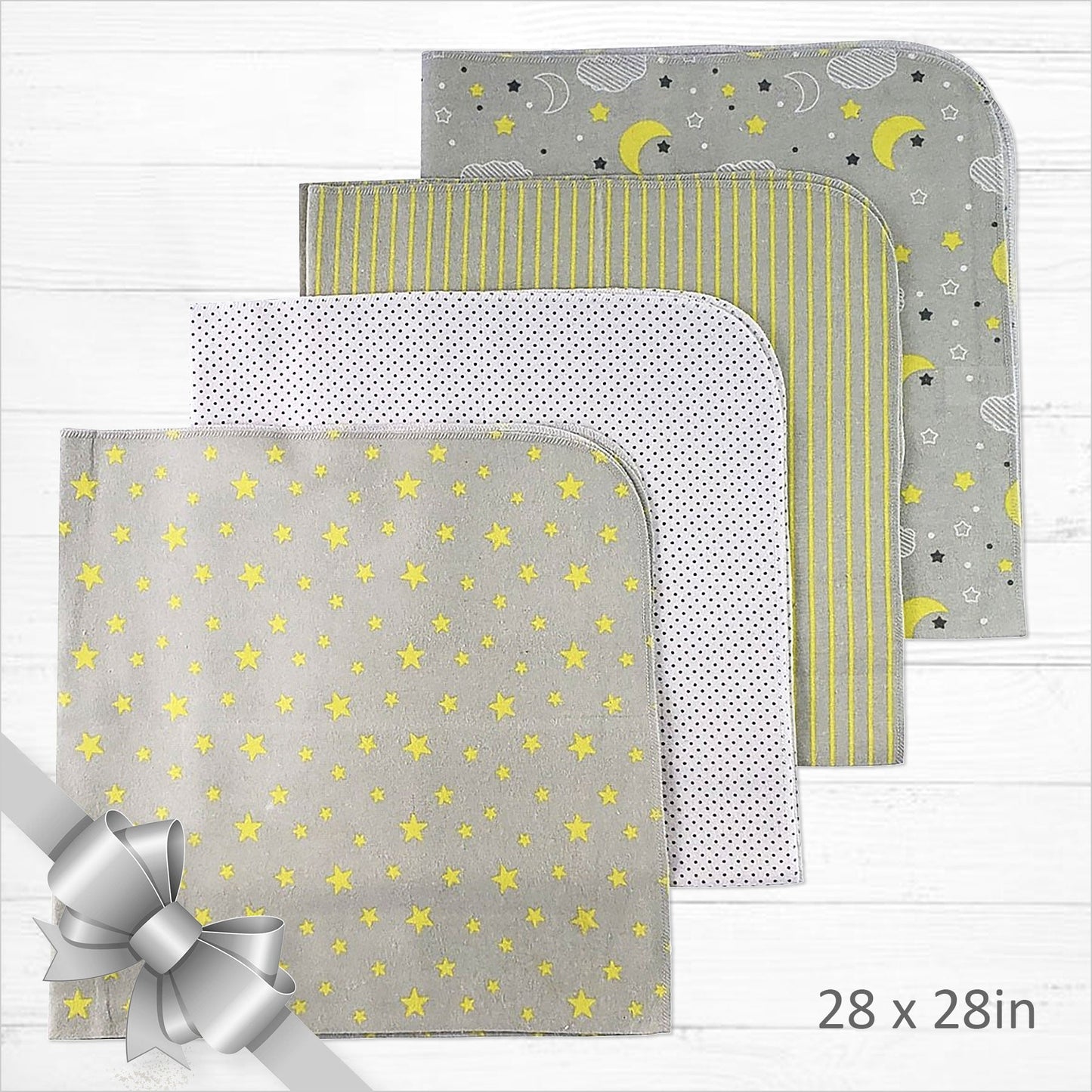 Yellow Flannel Blanket Gift Set