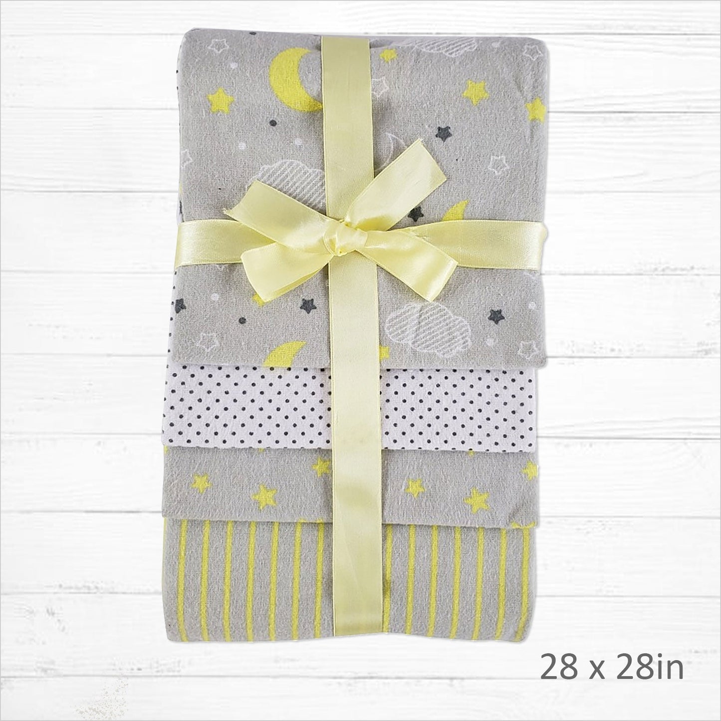 Yellow Flannel Blanket Gift Set - Little Giggles Galore