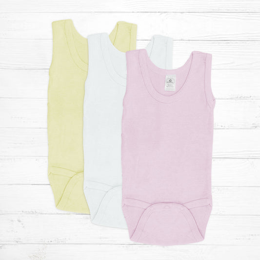 Girls Sleeveless Bodysuit Pack - Little Giggles Galore