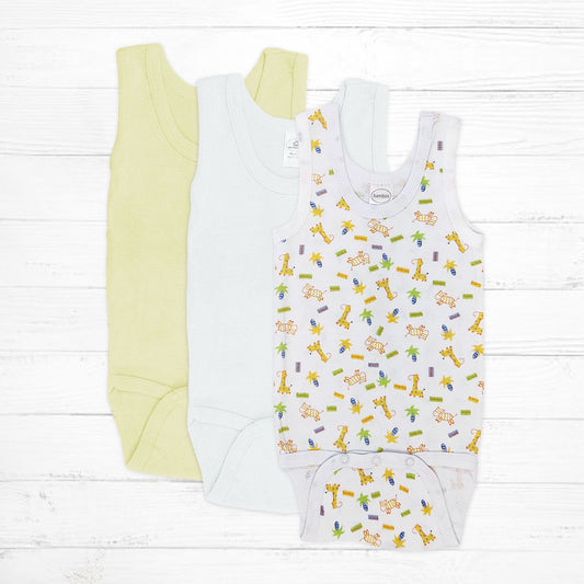 Giraffe Sleeveless Bodysuit Pack - Little Giggles Galore