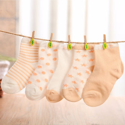 Cotton Baby Socks-5 Pairs - Little Giggles Galore