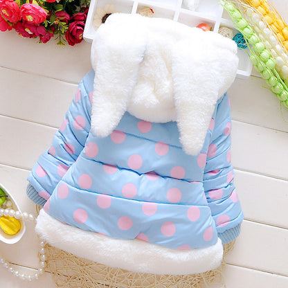 Bunny Polka Dot Padded Coat