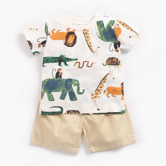 Safari Shirt & Short Set - Little Giggles Galore