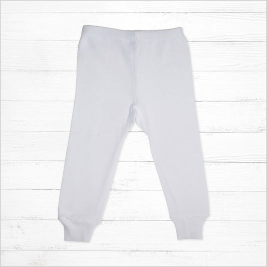 White Jogger Pant - Little Giggles Galore