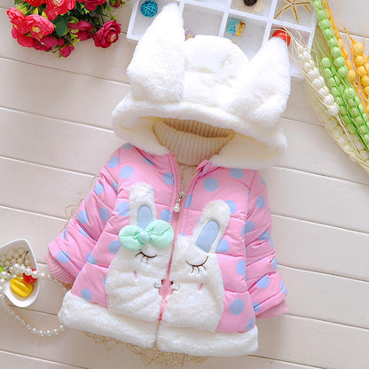 Bunny Polka Dot Padded Coat