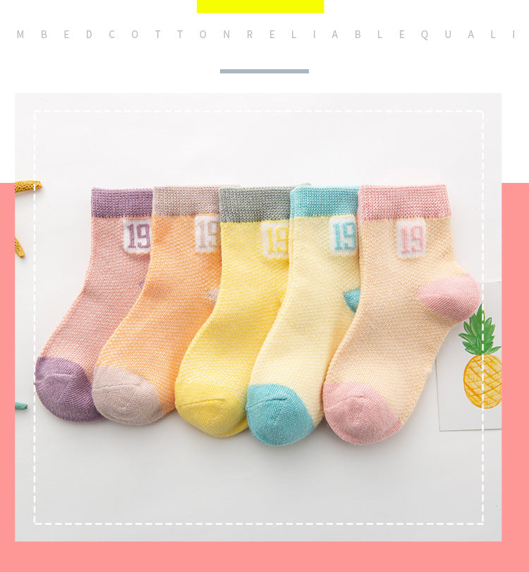 Mesh baby socks- 5 Pairs - Little Giggles Galore