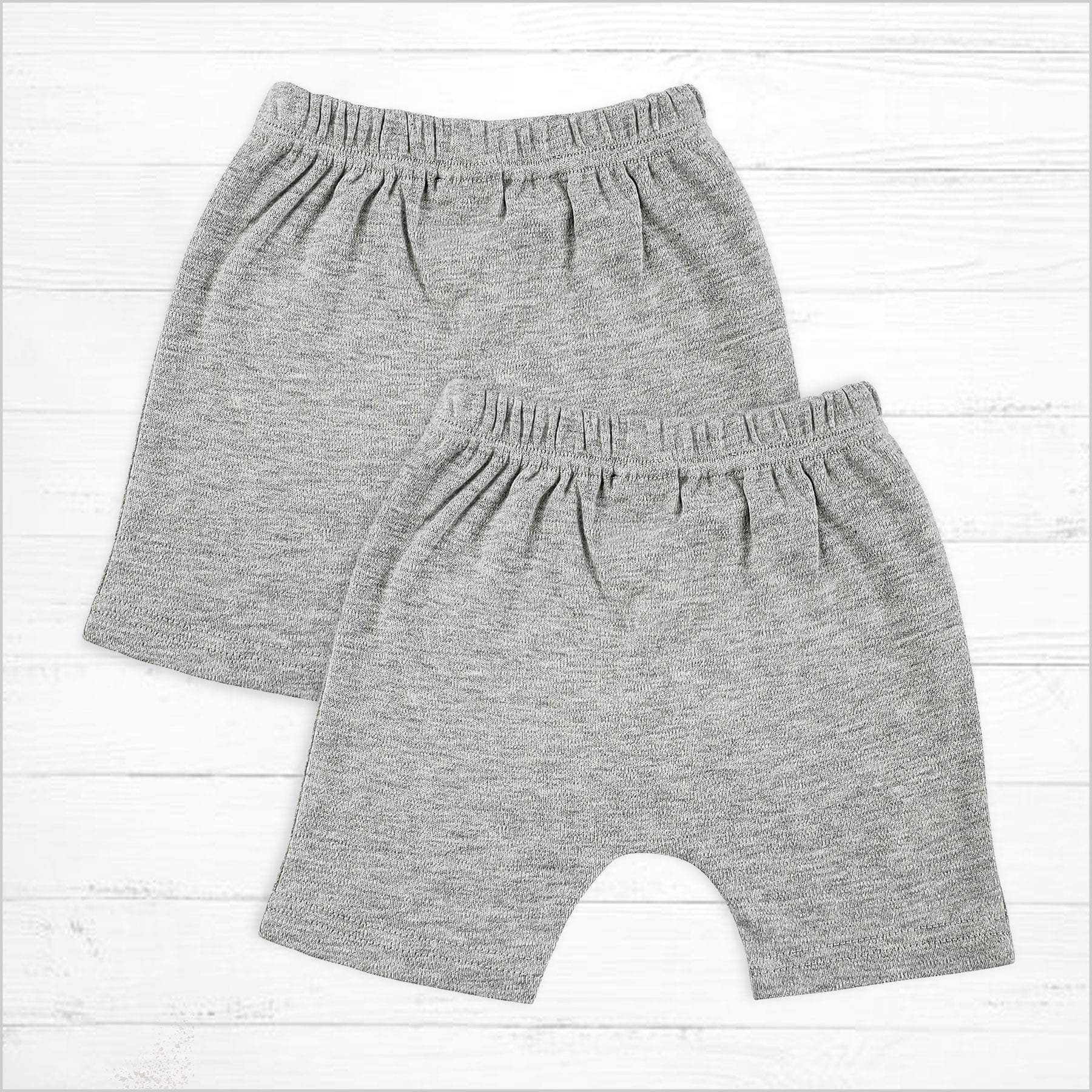 Grey Short Cotton Pants Pack - Little Giggles Galore