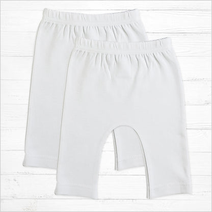 White Cotton Pants Pack - Little Giggles Galore