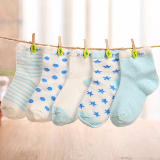 Cotton Baby Socks-5 Pairs - Little Giggles Galore