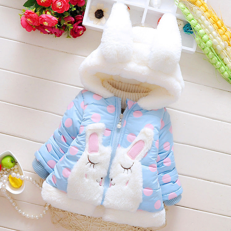 Bunny Polka Dot Padded Coat