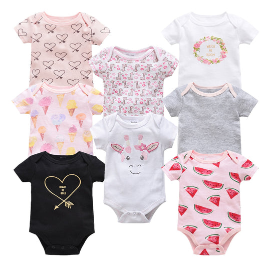 Girls 8 Piece Bodysuit Set - Little Giggles Galore