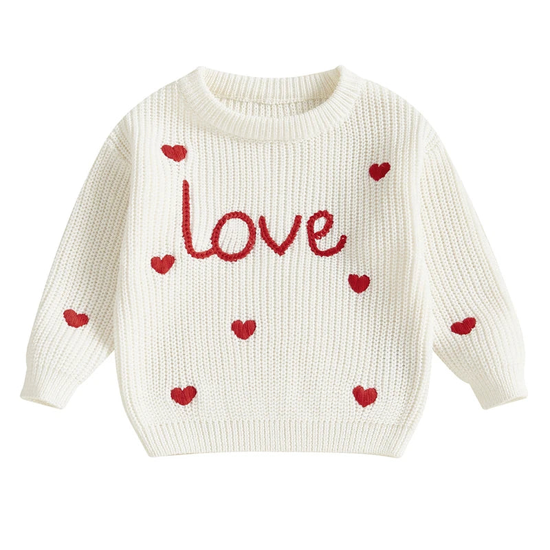 Love Embroidered Sweater