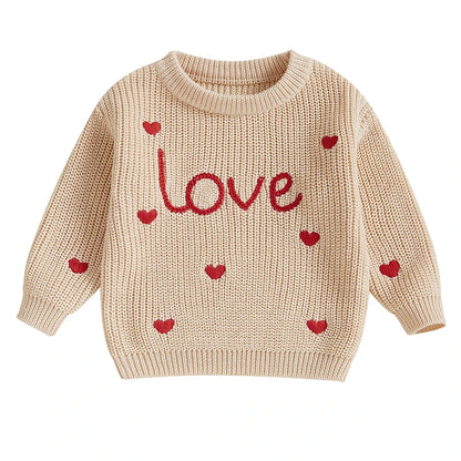 Love Embroidered Sweater