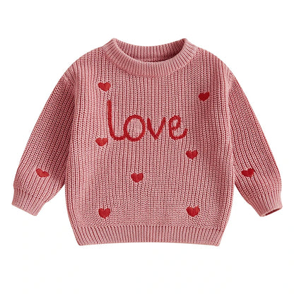 Love Embroidered Sweater