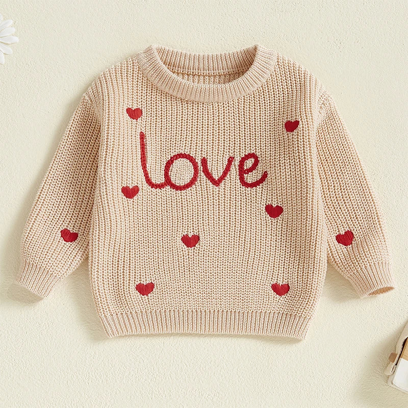 Love Embroidered Sweater