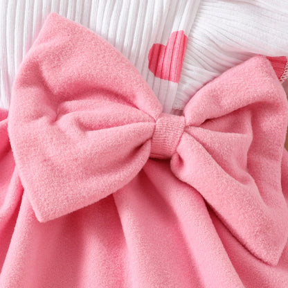 Heart Dress With Matching Bow Headband