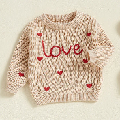 Love Embroidered Sweater