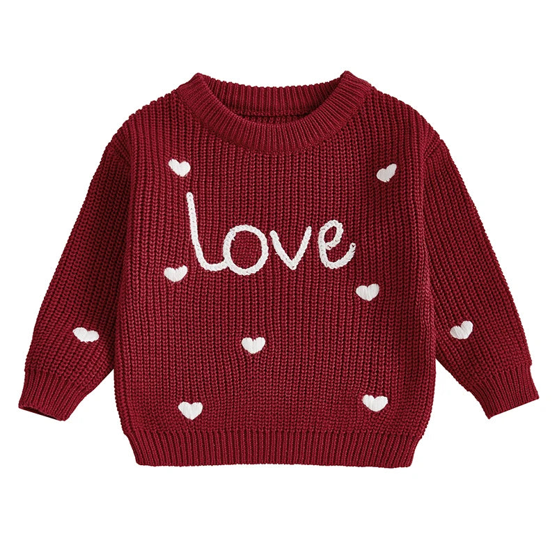 Love Embroidered Sweater