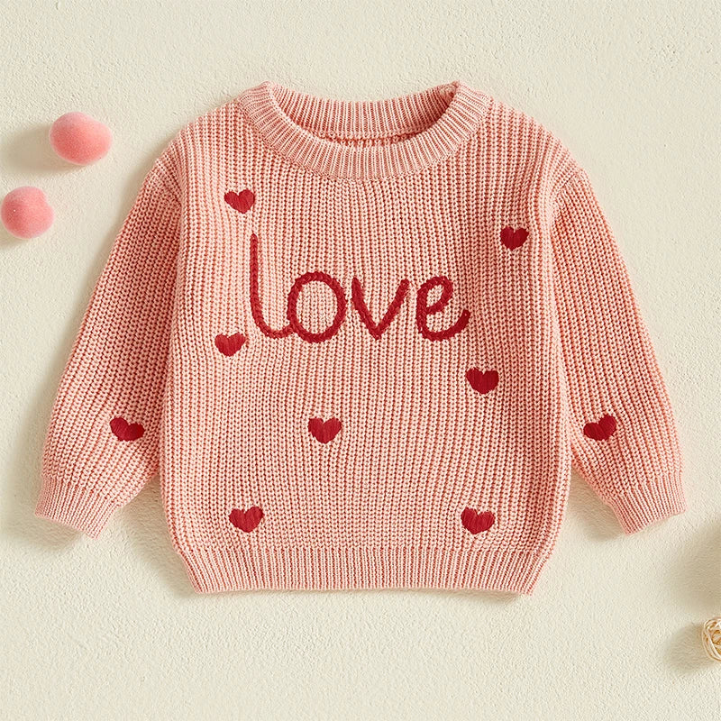 Love Embroidered Sweater