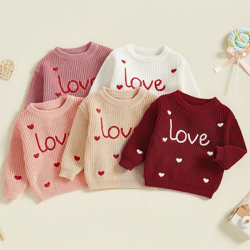 Love Embroidered Sweater