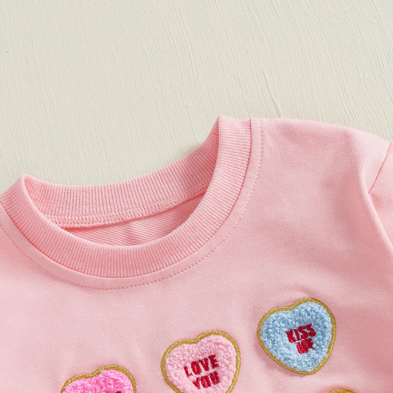 Cute Hearts Embroidered Bodysuit