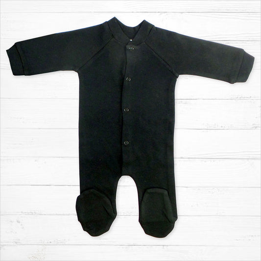 Black Cotton Sleep & Play - Little Giggles Galore