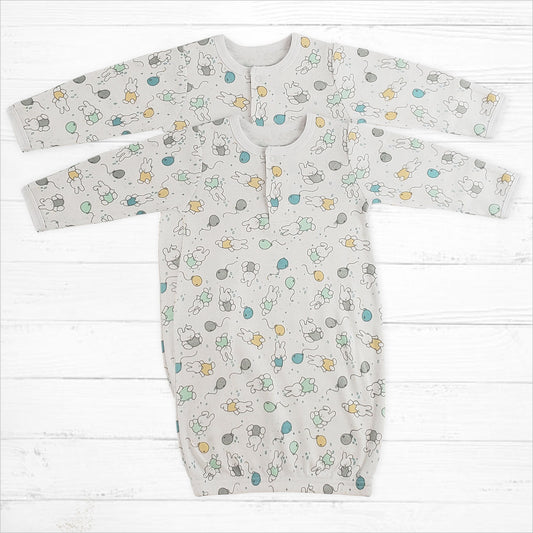 Bunny Sleep Gown Set - Little Giggles Galore