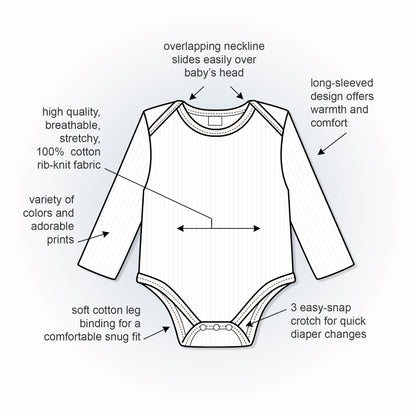 Bunny Long Sleeve Bodysuit Pack - Little Giggles Galore