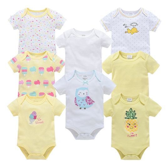 Girls 8 Piece Bodysuit Set - Little Giggles Galore