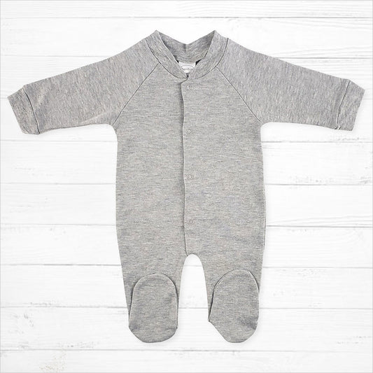 Grey Cotton Sleep & Play - Little Giggles Galore