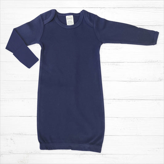 Navy Cotton Sleep Gown - Little Giggles Galore