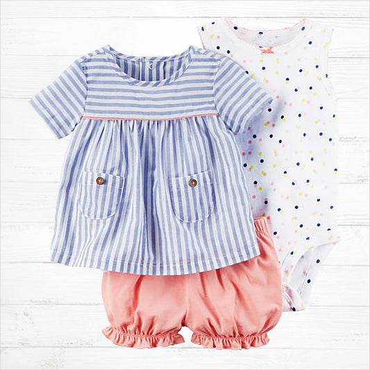 Striped Summer Outfit Set - Little Giggles Galore